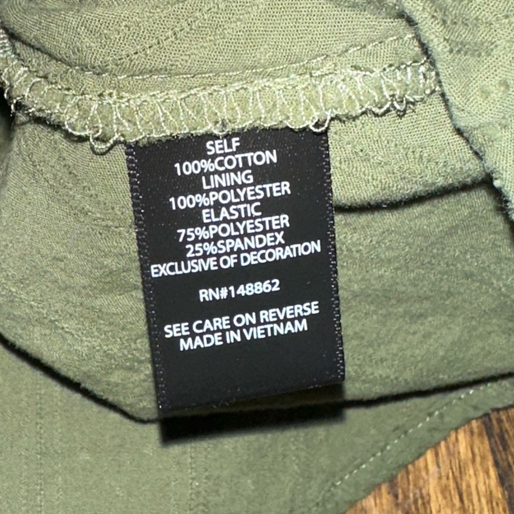 Torrid olive Green Off-Shoulder Blouse size 2 - Picture 5 of 7